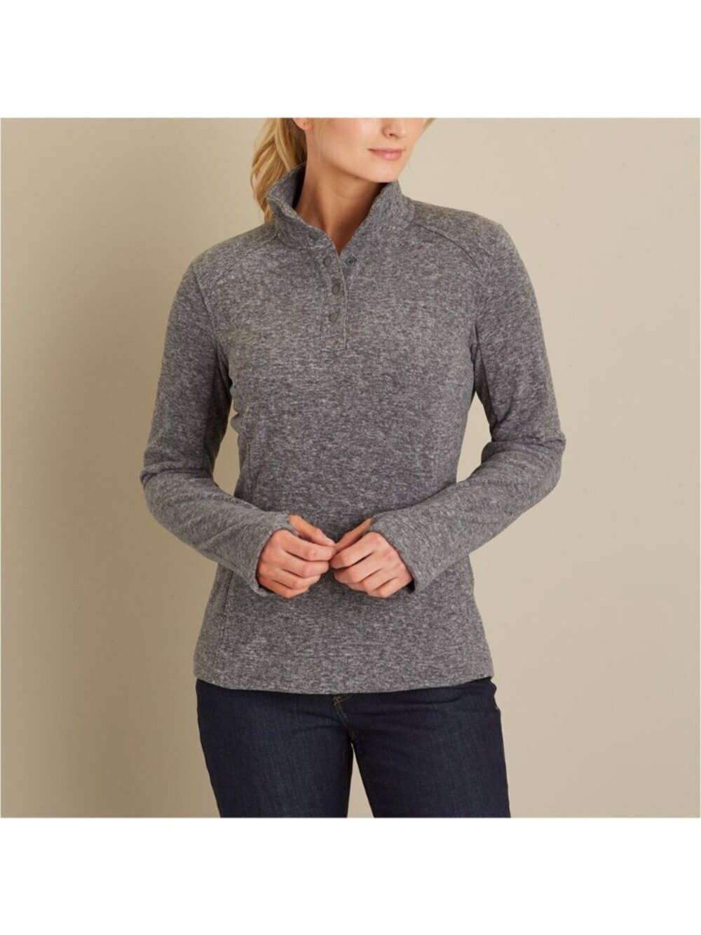 Duluth Trading Company Women's Frost Lake Lightweight Fleece 1/4 Snap Pullover